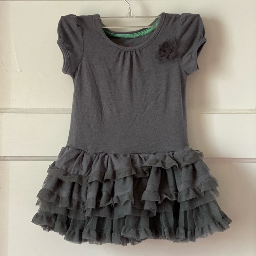 Cherokee Gray/Grey Ruffle Dress Size 3T